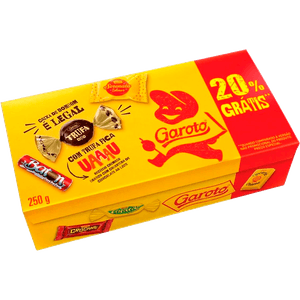 BOMBOM GAROTO SORTIDO CAIXA 250G 20- GRATIS